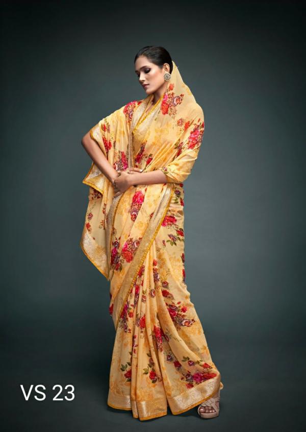 Stavan Vastra 3 Fancy Wear Georgette Designer Saree Collection
